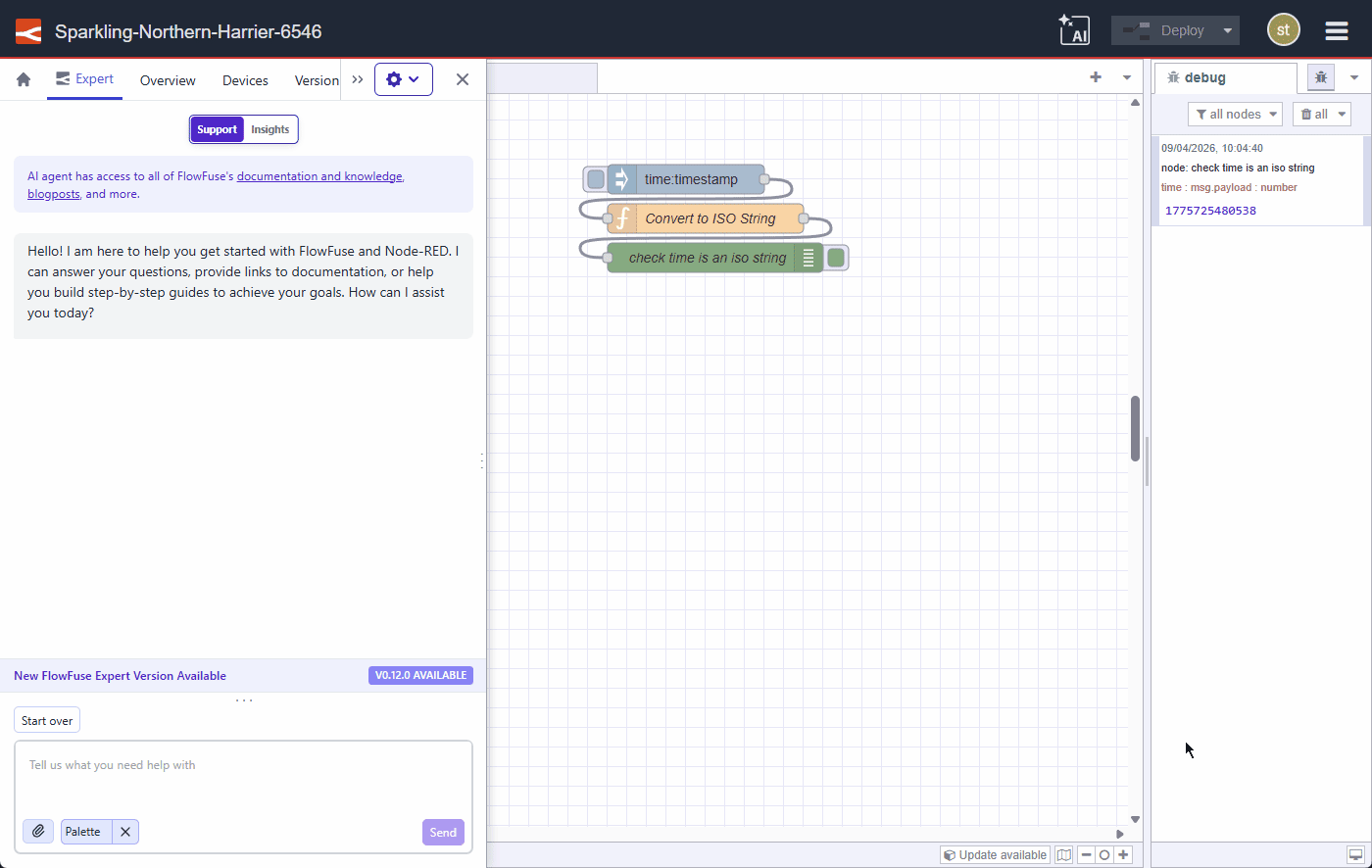 Selecting and editing nodes